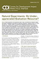 CDI Practice Paper 2 Image Image for CDI Practice Paper No2 Natural Experiments: An Underappreciated
Evaluation Resource?